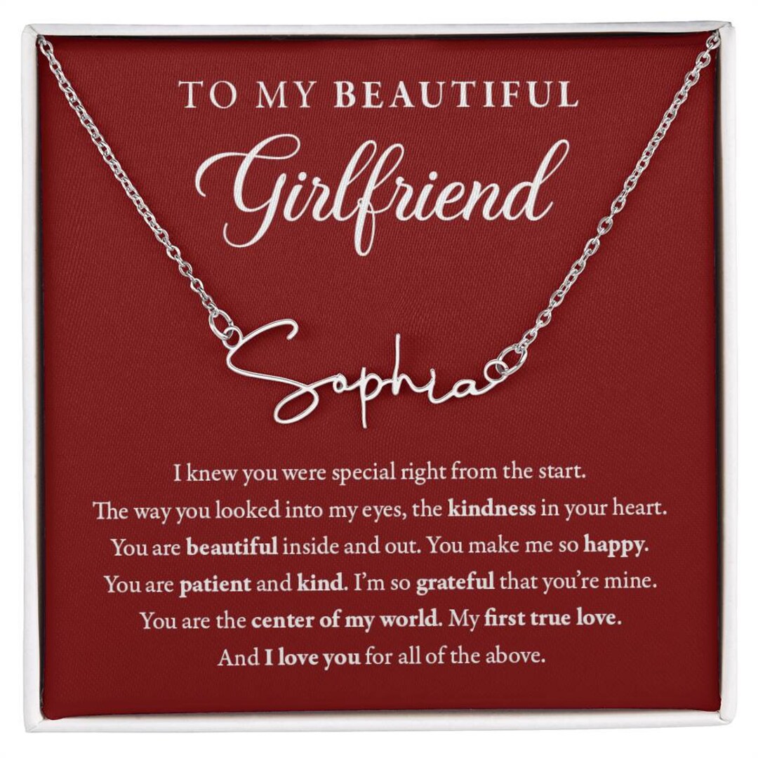 Personalized Girlfriend Gifts, Future Wife Birthday Present, Anniversary Jewelry Gift to My