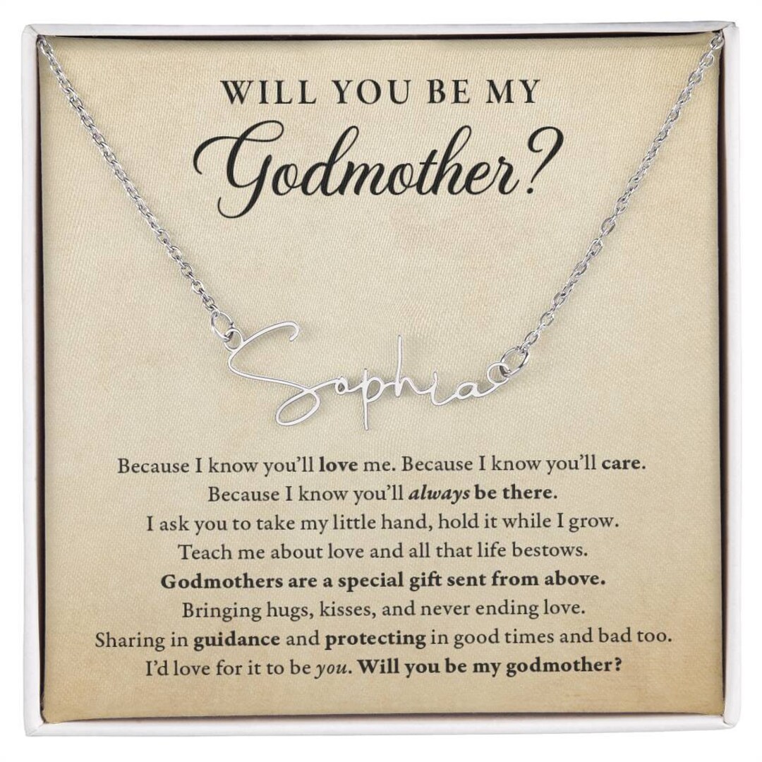 Godmother Proposal Gift Will You Be My Godmother Ask to Be Godparent at