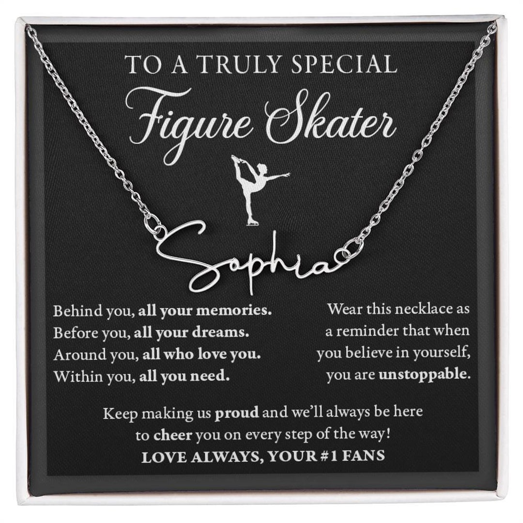 Personalized Figure Skater Gift Ice Skating Jewelry Present for Girls