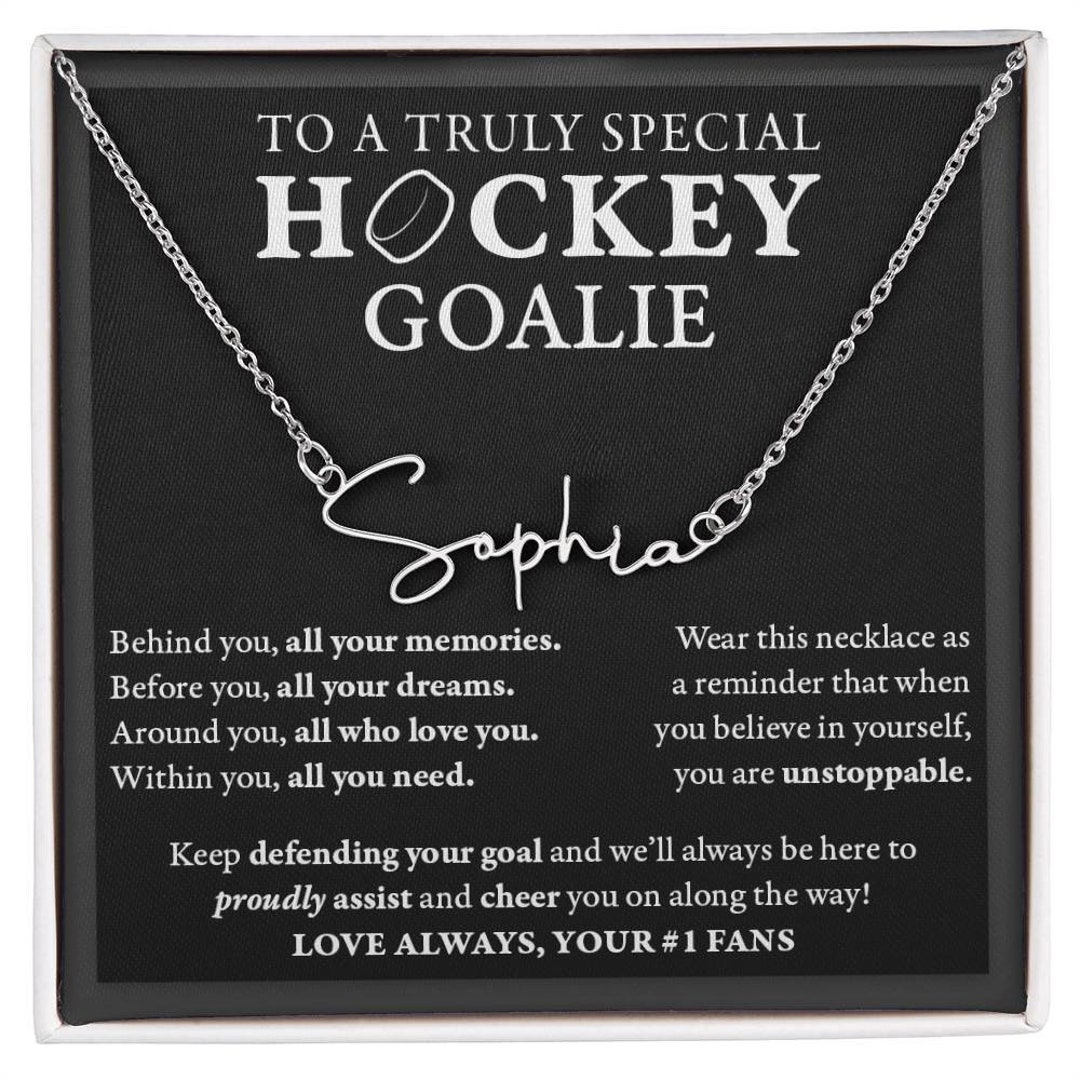 Personalized Hockey Goalie Gifts for Girls Birthday, High School Senior