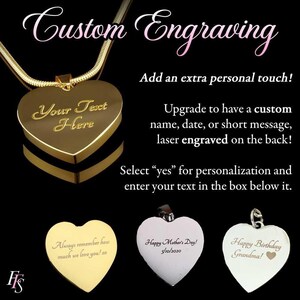 LEO - to Any Her - CusNumber - CusGraphicHeart Graphic Heart Necklace - ETSY