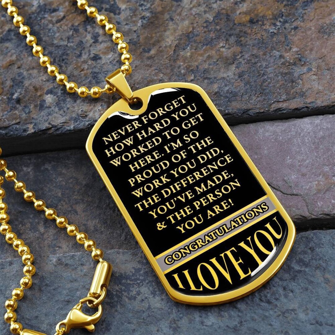 Corrections Retirement Gift Necklace With Custom Engraving Personalized