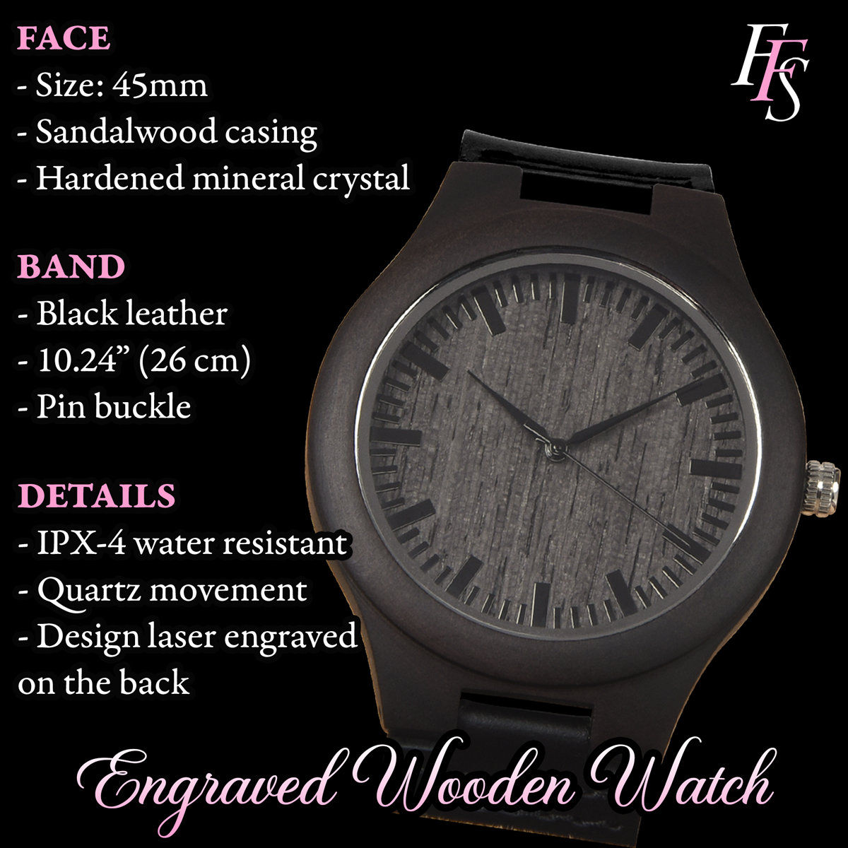 My Son Stay Strong Stay Postve Love Mom Engraved Wooden Wood Watch