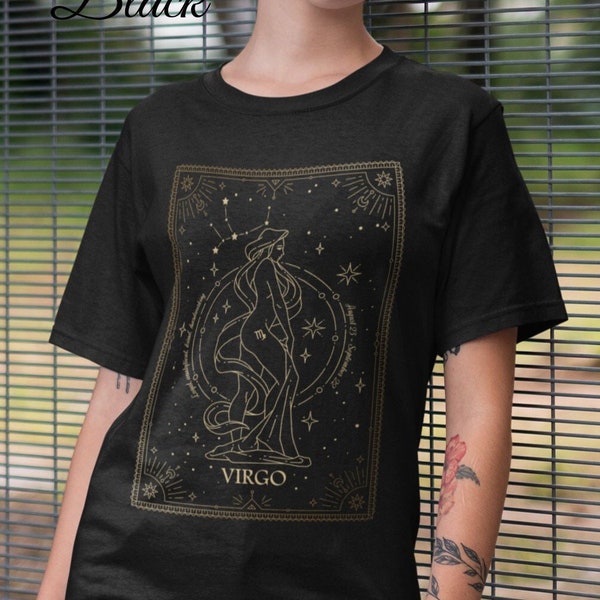 Virgo Zodiac Tarot Shirt, Virgo Birthday Gift, Astrology Horoscope T-Shirt, Bohemian Women's Clothing, Tarot Card Tshirt, Gift for Mom