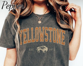 Vintage Yellowstone Comfort Colors Shirt, Yellowstone T-Shirt, National Park Shirt, Comfort Colors Tee, Yellowstone Travel Gift