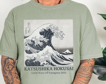 Japanese Great Wave Comfort Colors Shirt, Vintage Hokusai