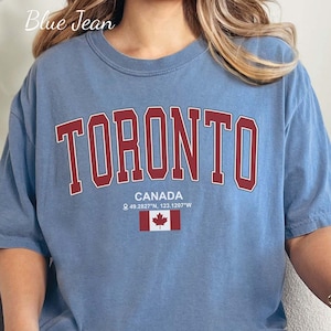 Toronto Comfort Colors T-Shirt, Vintage Style Toronto Shirt, Canada City Shirt, Soft Retro Graphic Oversized Unisex Tee, Toronto Lover Gift