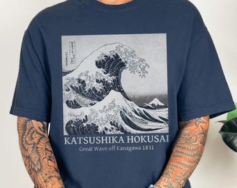 Japanese Great Wave Comfort Colors Shirt, Vintage Hokusai