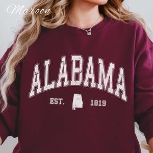 Alabama Sweatshirt, Vintage Alabama Crewneck, Roll Tide Game Day Shirt, University Student Gift, Crimson Tide Apparel, Cozy Unisex Sweater