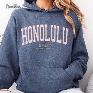 Vintage Honolulu Hoodie, Hawaii Sweater, College Sweater, Varsity Letter Hoodie, Hawaii Vacation Gift