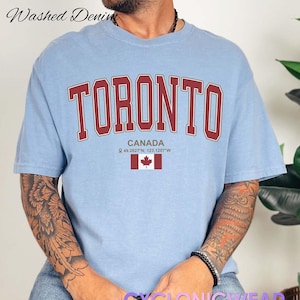 Toronto Comfort Colors T-Shirt, Vintage Style Toronto Shirt, Canada City Shirt, Soft Retro Graphic Oversized Unisex Tee, Toronto Lover Gift