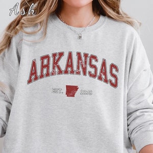 Arkansas Sweatshirt | Vintage Arkansas Crewneck | Razorbacks Sweater | Arkansas Gift | Cozy State Pride Pullover Unisex