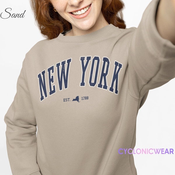 Sweat-shirt New York de style vintage, cadeau de voyage dans l'État de New York