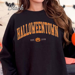 Cozy Halloweentown Sweatshirt, Vintage Halloween Crewneck, Spooky Season Pullover, Fall Aesthetic Sweater