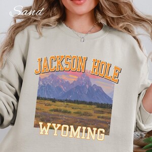 Jackson Hole Wyoming Sweatshirt Great Gift for Family Skiing Vacation