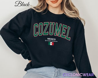 Vintage Cozumel Mexico Sweatshirt, Cozumel Vacation Sweater, Beach Family Vacation, Mexico Travel Gift, Cozy Crewneck Sweatshirt