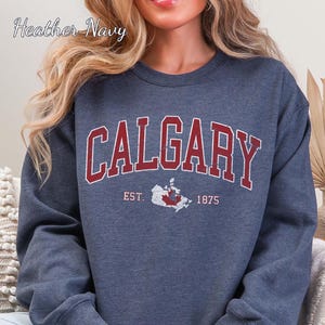 Calgary Sweatshirt, Retro Canada Crewneck, Alberta Vacation Souvenir