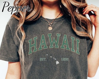 Vintage Hawaii Shirt, Comfort Colors T-Shirt, National Park Shirt, Hawaii Couple Tee, Retro Style Shirt, Hawaii Travel Gift, Honeymoon Gift