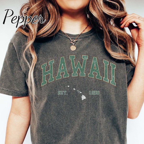 Vintage Hawaii shirt, comfort kleuren T-shirt, nationaal park shirt, Hawaii paar Tee, retro stijl shirt, Hawaii reiscadeau, huwelijksreis cadeau