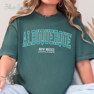 Albuquerque Comfort Colors Shirt – New Mexico Aesthetic Tee, Vintage Desert Graphic T-Shirt, Retro ABQ Souvenir Shirt, Western Boho Gift
