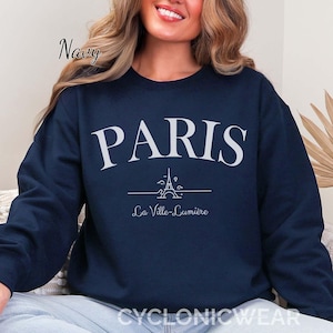 Paris Sweatshirt, Aesthetic Minimalist French Crewneck, Parisian Travel Pullover, Vintage Paris Sweater, Cute Paris Gift for Women & Men