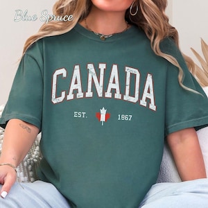 Canada Maple Leaf Comfort Colors Shirt, Vintage Style Canada Tee, Retro Canadian Pride Shirt, Canada Day Unisex T-shirt