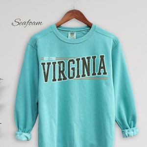 Vintage Virginia Comfort Colors Sweatshirt, Virginia Travel Gift, Virginia Student Sweatshirt, Virginia Sports Fan, Virginia Sweater
