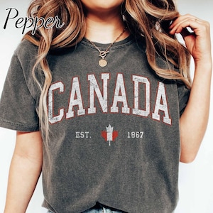 Canada Maple Leaf Comfort Colors Shirt, Vintage Style Canada Tee, Retro Canadian Pride Shirt, Canada Day Unisex T-shirt