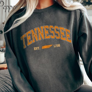 Tennessee Comfort Colors Sweatshirt, Retro TN Crewneck, Volunteer State Gift, Cozy Unisex Pullover, Nashville Country Music Sweater