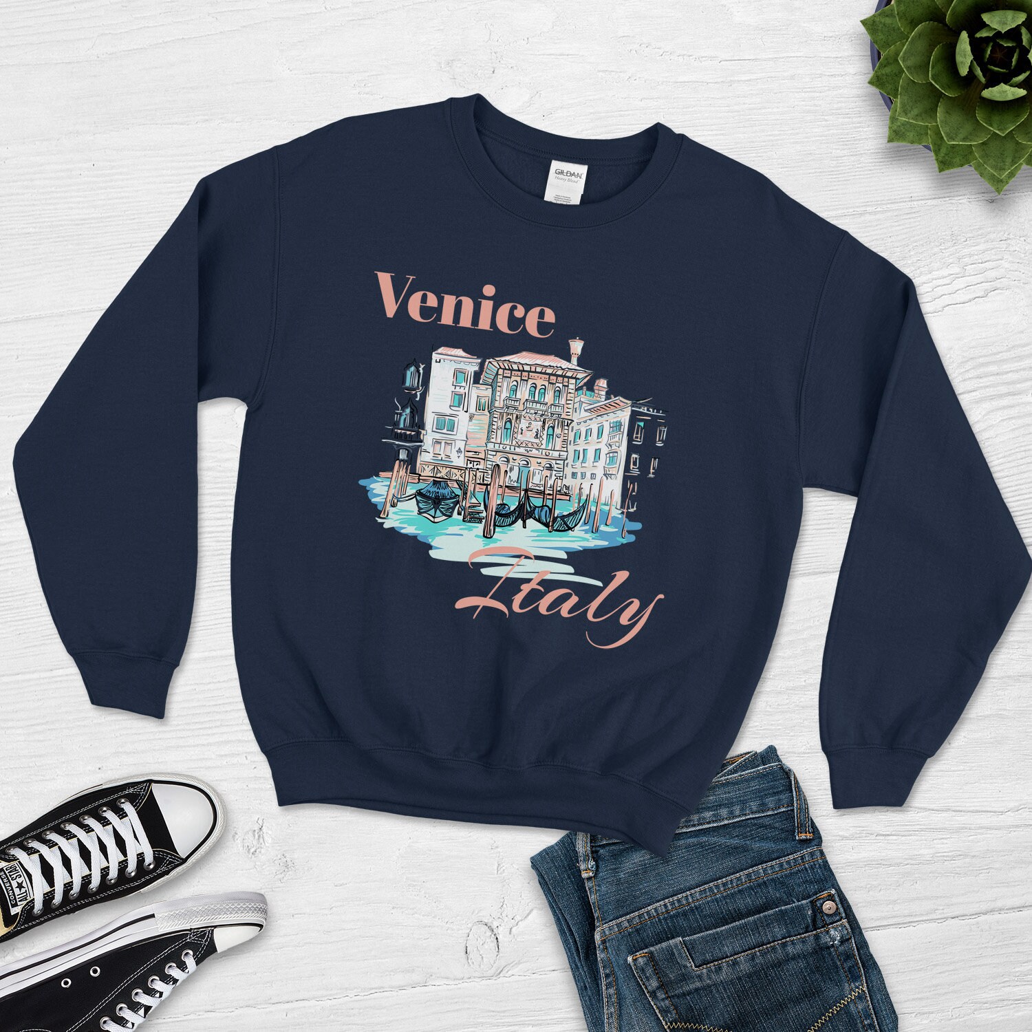 Venice Italy Sweatshirt Italy Vacation Sweater Travel Etsy