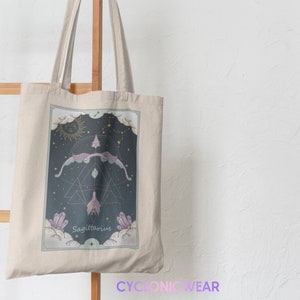 Sagittarius Zodiac Tote Bag, Sagittarius Birthday Gift, Sagittarius Tote Bag, Celestial Tote Bag, Astrology Tote Bag, Tarot Tote
