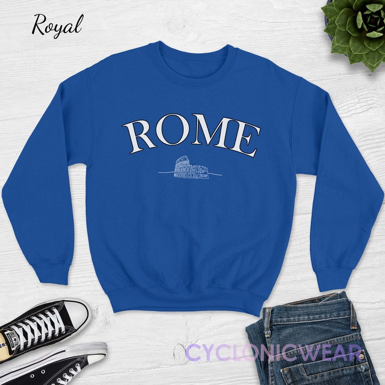 Rome Italy Minimalist Sweatshirt Rome Colosseum Sweater - Etsy