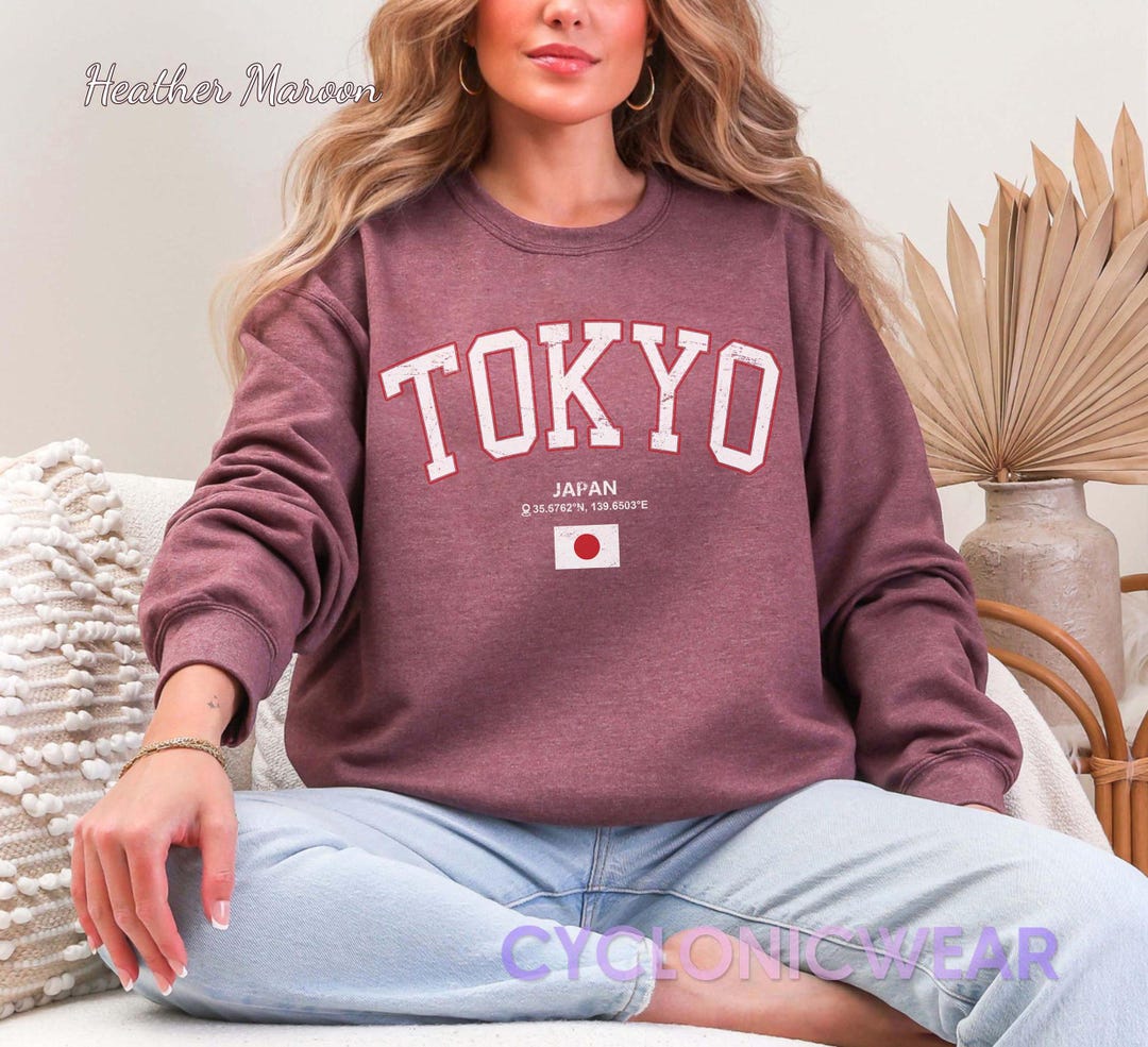 Tokyo Japanese Pattern Print Women Off Shoulder Sweatshirt main image 0
