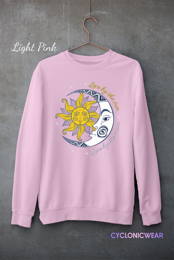 Live by the Sun Love by the Moon Sweatshirt, Inspirational Boho 