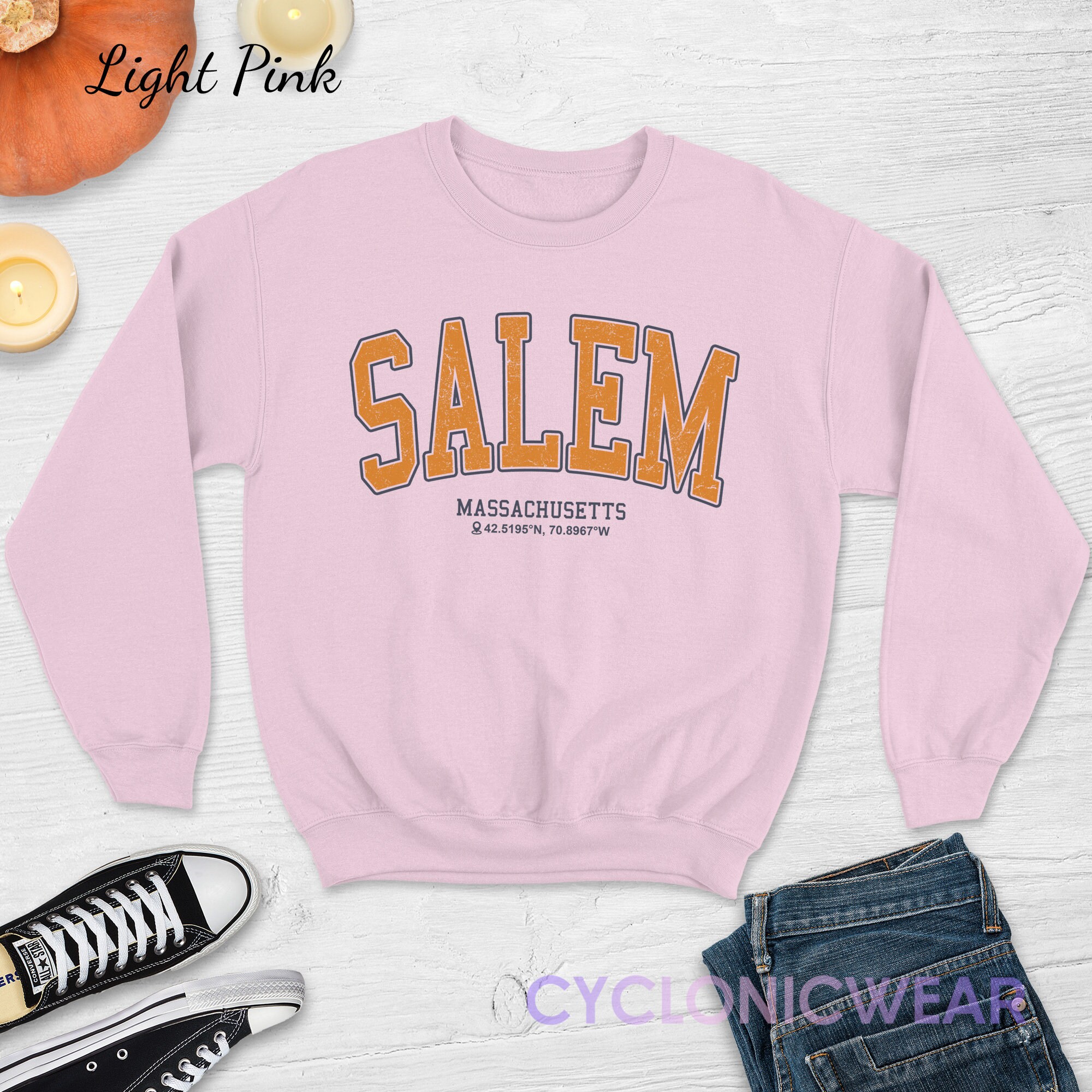 Discover Salem Massachusetts Sweatshirt, Salem Halloween Sweater, Salem Family Vacation Crewneck, Autumn Fall Pullover, Thanksgiving Unisex Crewneck