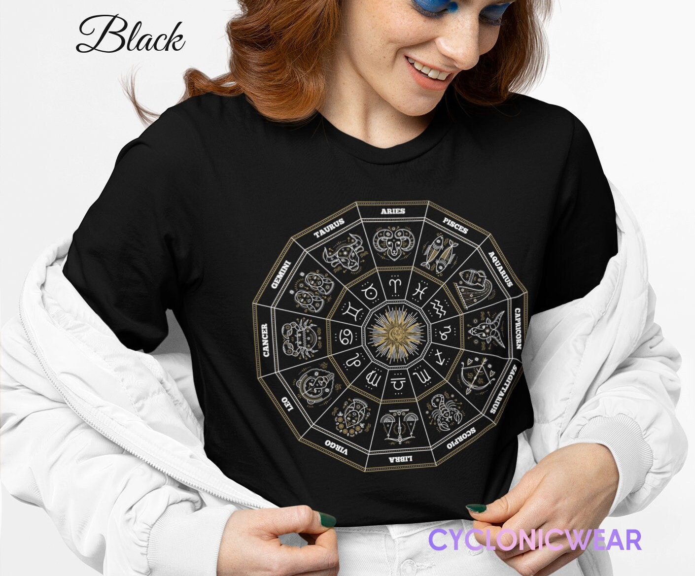 horoscope T-shirt(standard) WH 蠍座 Zodiac Wheel Shirt, Horoscope Tshirt, Astrology Gifts