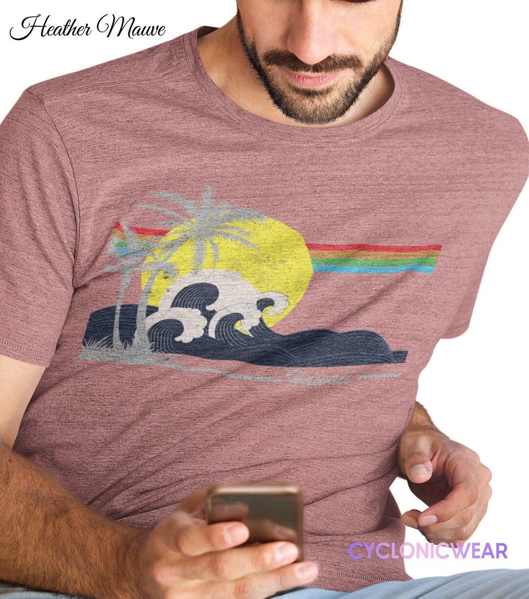 Débardeur Vintage Maui Hawaii Motif Surf Plage - Pour Hommes, Femmes, Enfants - Cadeau Souvenir Surf