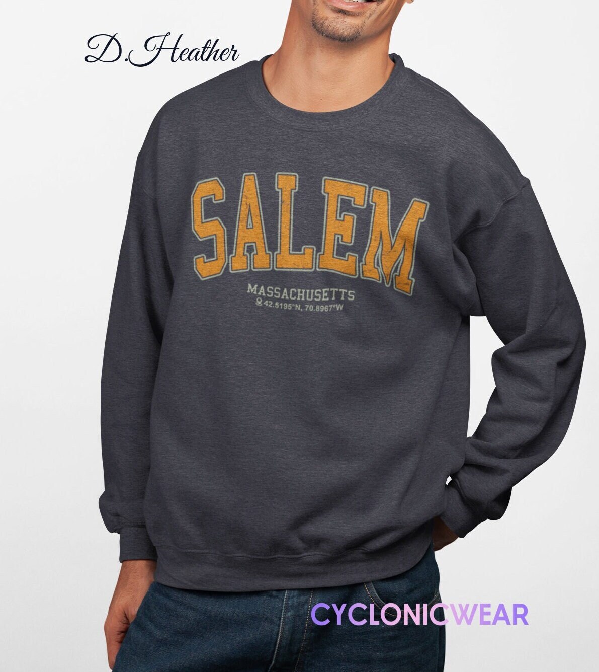 Discover Salem Massachusetts Sweatshirt, Salem Halloween Sweater, Salem Family Vacation Crewneck, Autumn Fall Pullover, Thanksgiving Unisex Crewneck