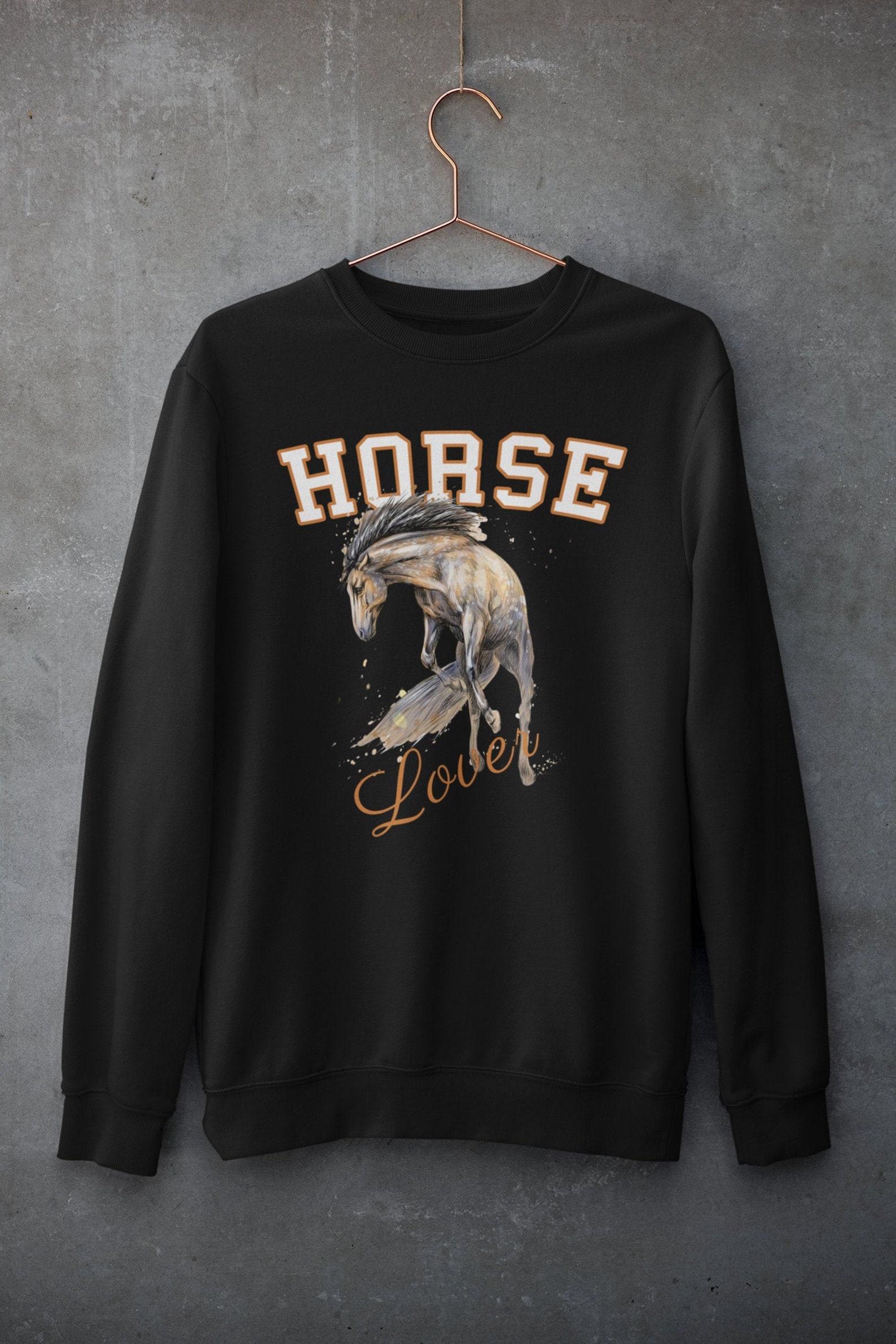 Horse Sweatshirt Equestrian Sweater Horse Lover Unisex Etsy