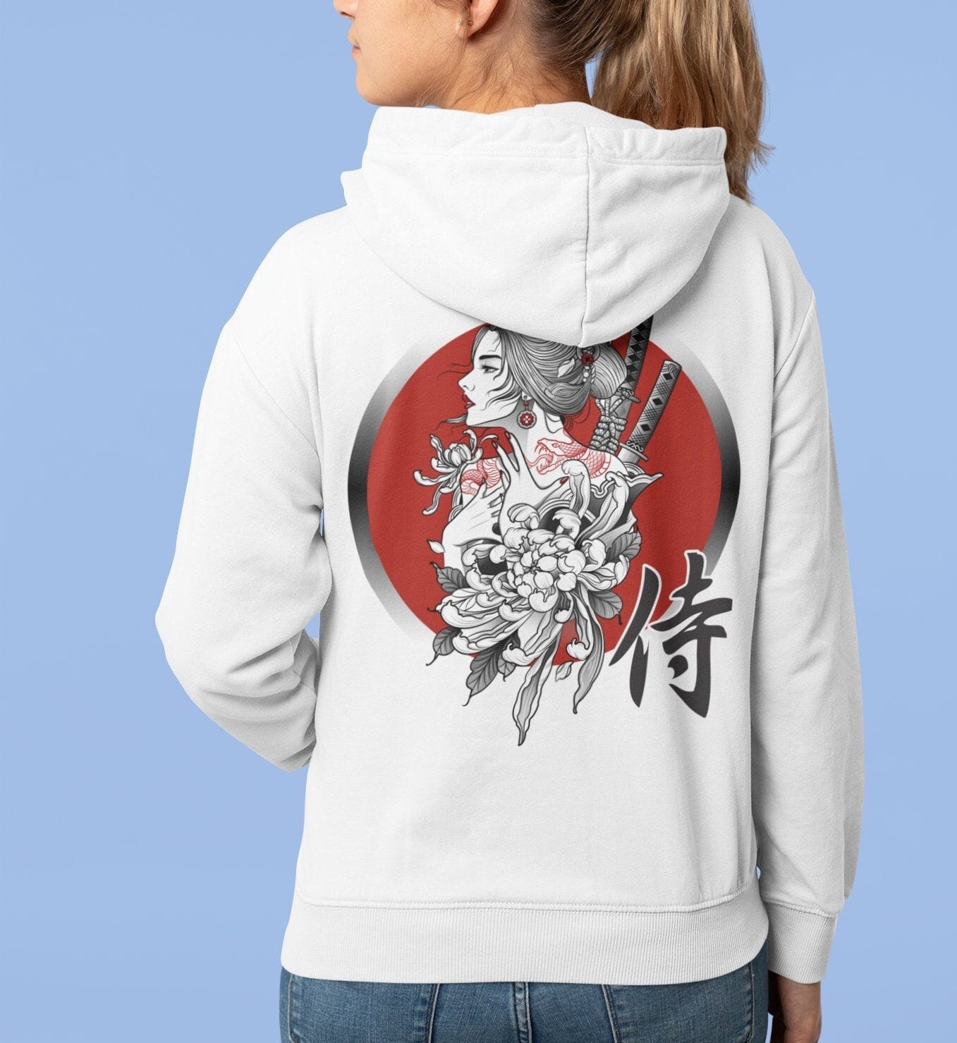  Bushido Code Anime Samurai Girl Japanese Warrior Kanji Pullover  Hoodie : Clothing, Shoes & Jewelry