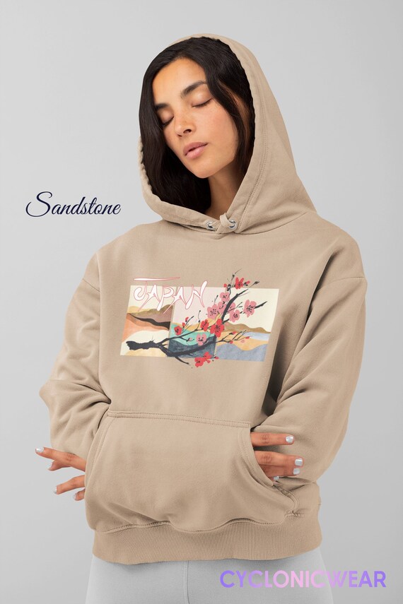 Sakura Landscape Japanese Hoodie Aesthetic Japanese Sweatshirt Japanese Landscape Hoodie Japan Art Japanese Clothing Premium Sweater Etsy UK