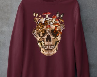 Printed Sweatshirt Gucci Skull Sweater Vintage Y2K Hybrid Grunge