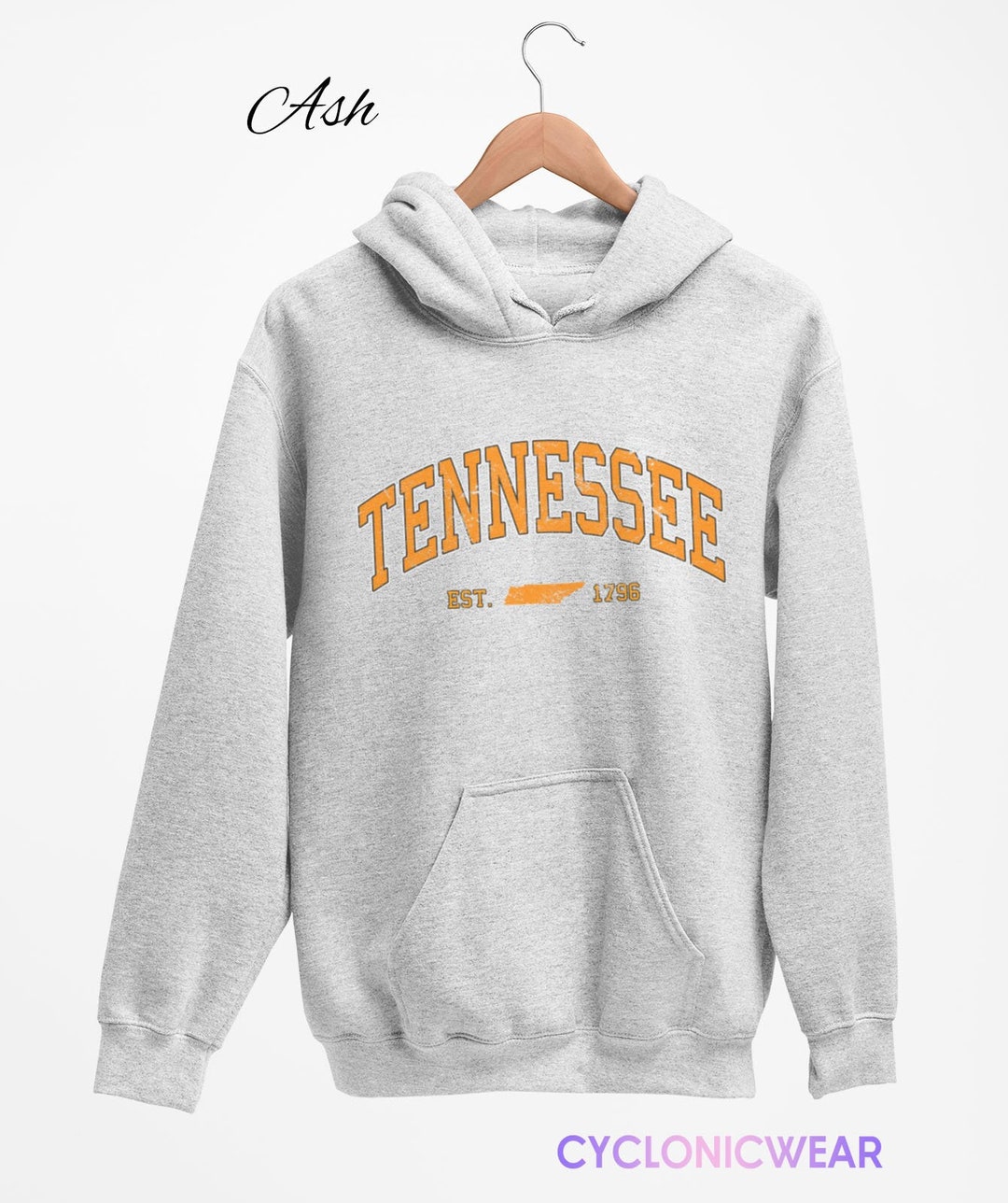 Vintage Tennessee Hoodie, College Sweatshirt, Tennessee Travel Gift ...