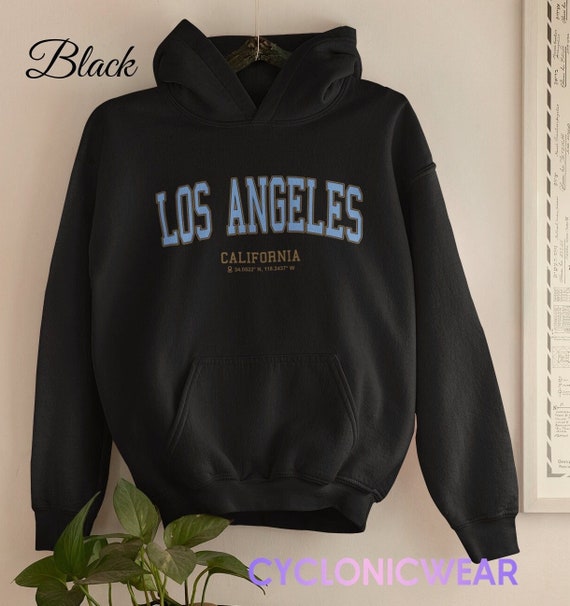 Vintage Los Angeles Hoodie College Student Sweatshirt West 