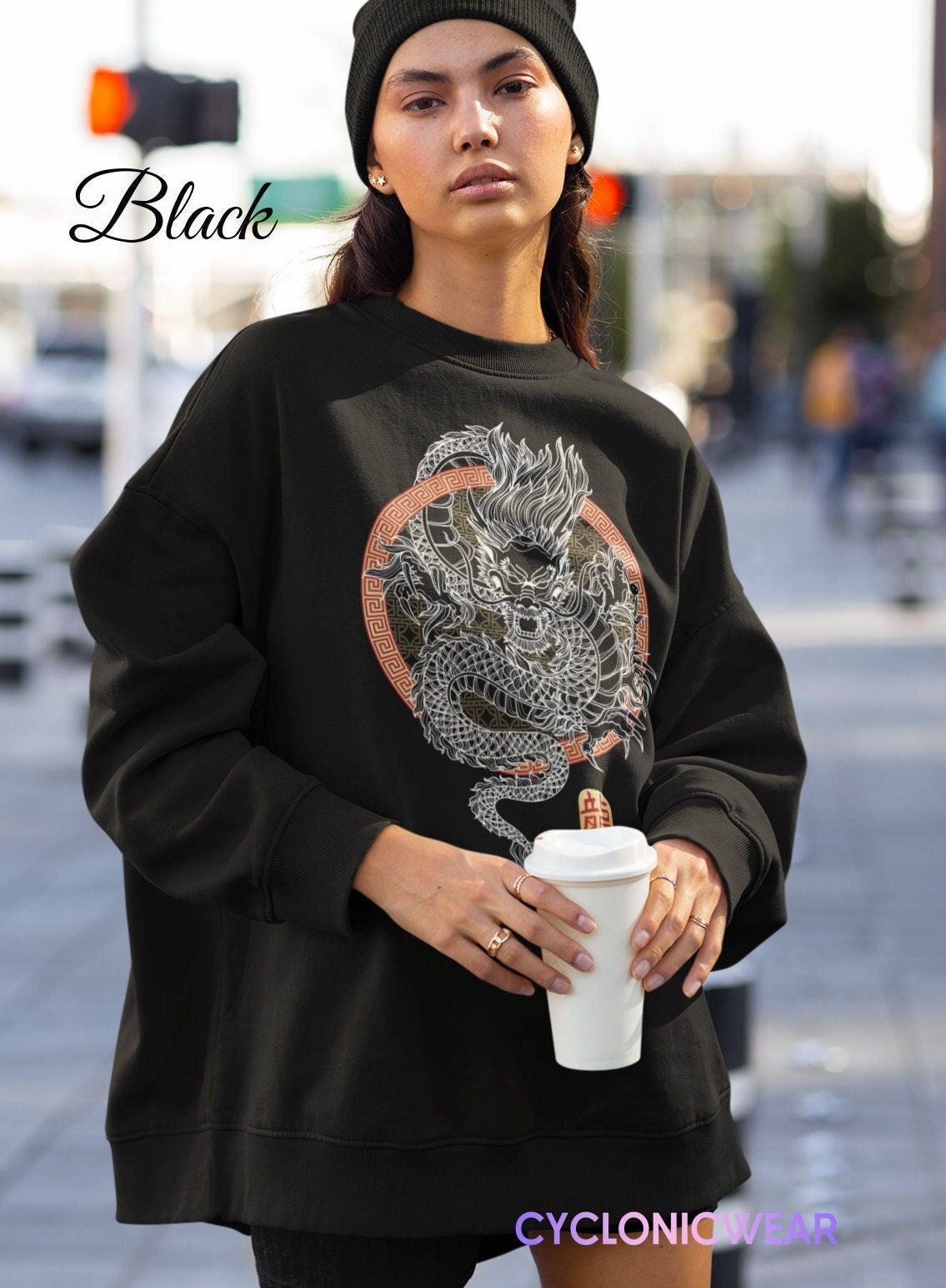 Chinese Dragon Sweatshirt Chinese Loong Dragon Sweater China - Etsy  Singapore