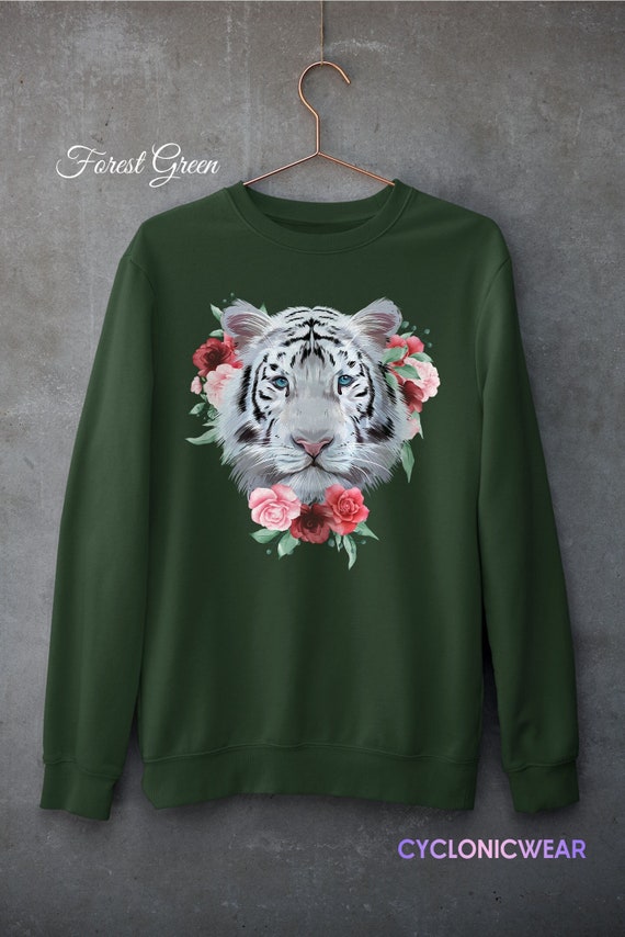 Rose Bengal Tiger Sweatshirt Tiger Lover Gift Trendy Gift - Etsy Sweden