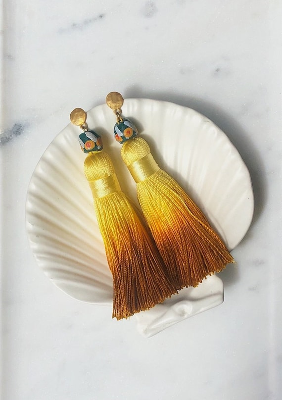 Etsy tassel earrings sale