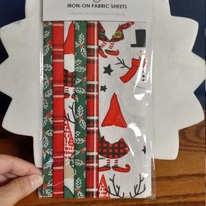 Crie folhas de ferro em tecido 6 folhas 8'' x 9'' Gnomos