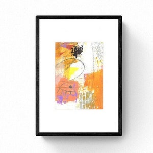 Original abstract artwork, small mural, wall art, original art, colorful painting, mixed media, collage, original painting