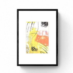 Original abstract artwork, small mural, wall art, original art, colorful painting, mixed media, collage, original painting,
